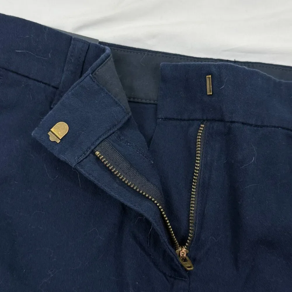 J.CREW 5” Classic Chino Shorts 12 Blue 100% Cotton Slant Pockets Casual NWT B63